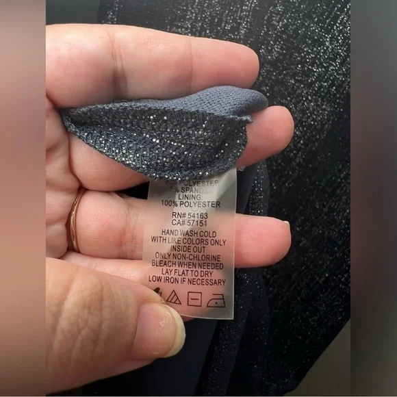 Tommy Hilfiger- Navy and Silver Metallic Dress - Size 4 - Picture 7 of 7